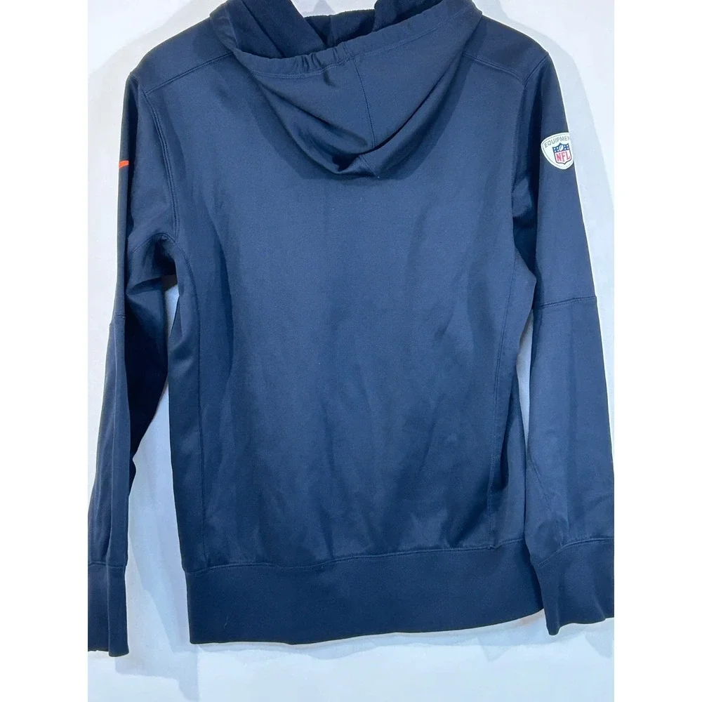 Chicago Bears Hoodie Mens Sz S Blue Nike Engineered  Logo Sweatshirt NFL